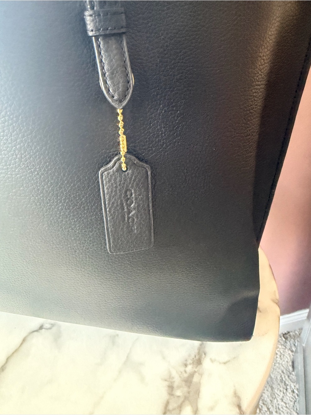 Coach Mollie Tote Bag in Black/ True Red 1671 - Picture 8 of 11